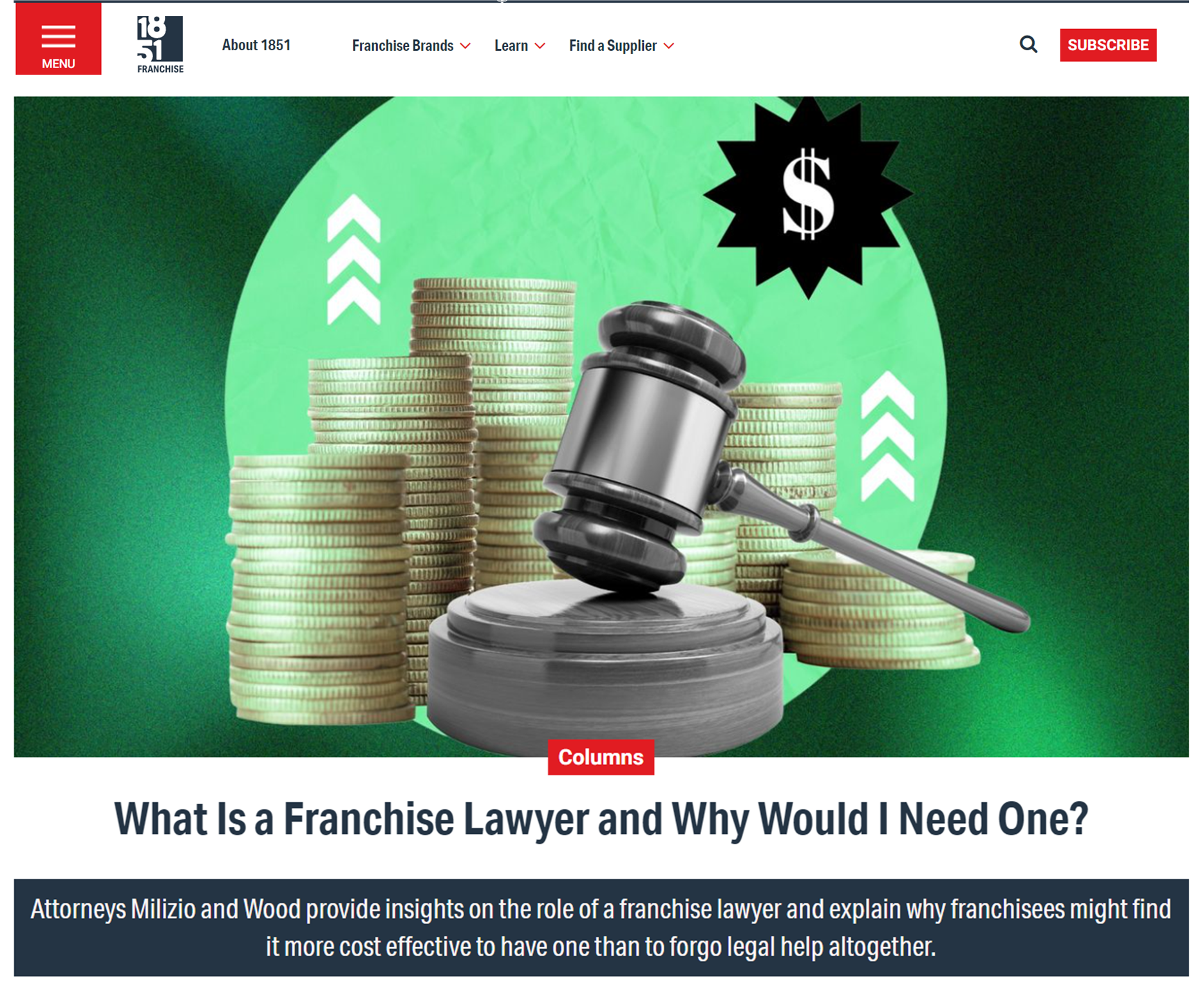 Article What is a Franchise Lawyer?