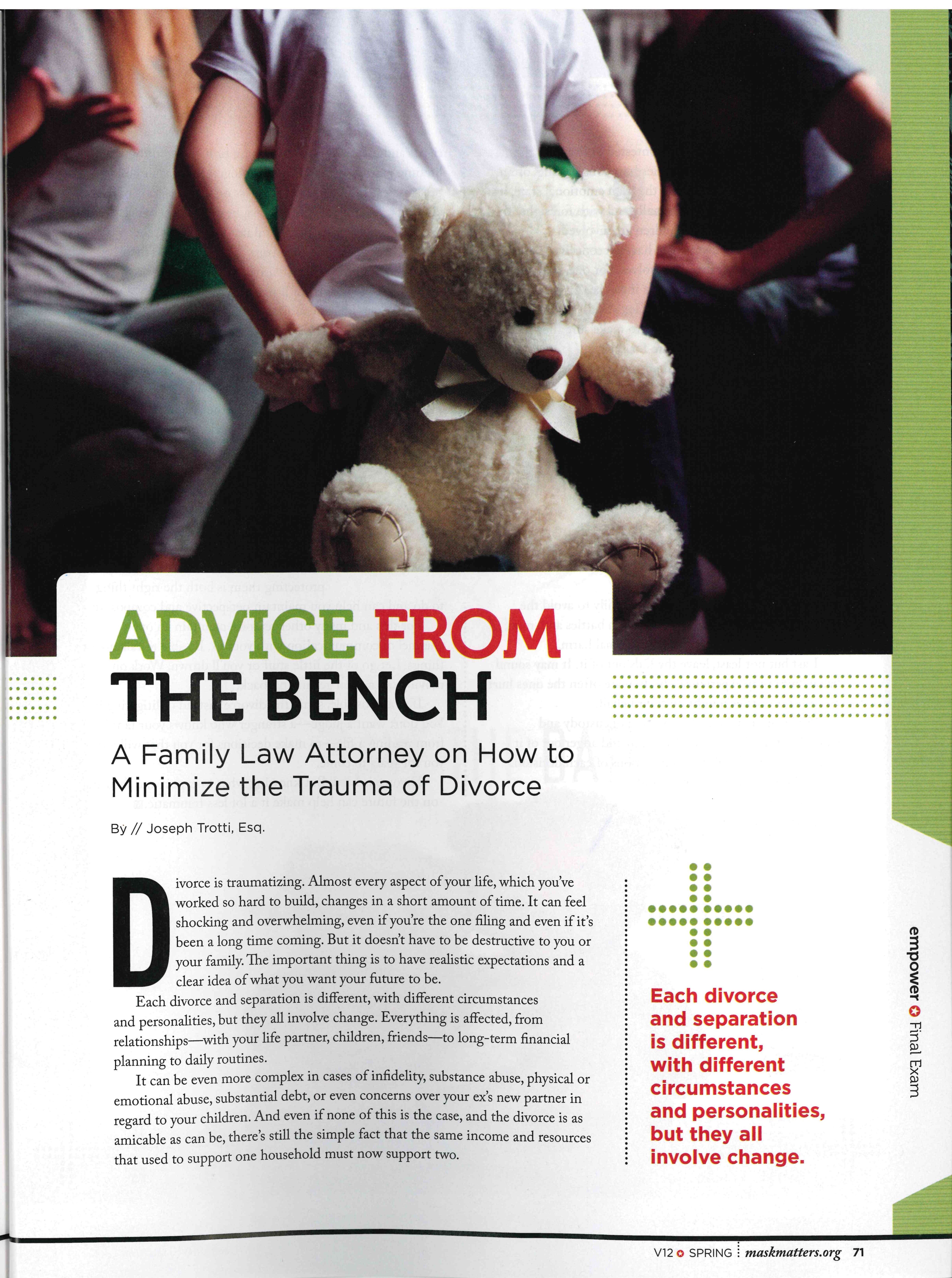 Advice From the Bench Article
