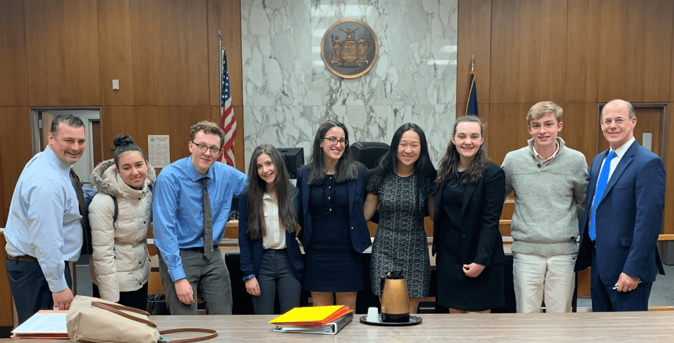 Locust Valley High School Team in the New York State High School Mock Trial Tournament